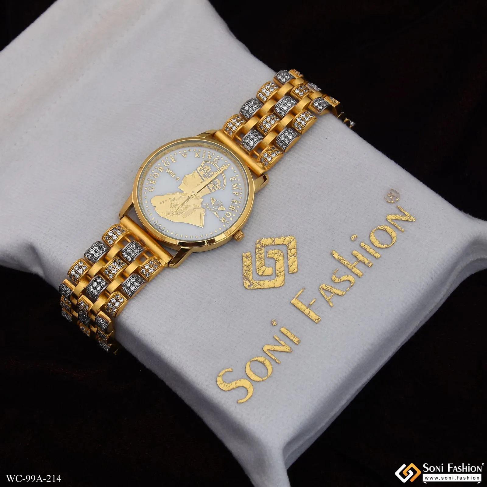 1 Gram Gold Plated Excellent Design Watch for Men - Style A214