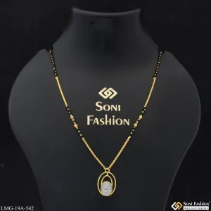 1 Gram Gold Plated Glittering Design Mangalsutra for Women - Style A542