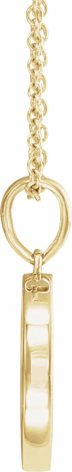 14K Yellow Gold Petite Multi-Gemstone Celestial Coin 18" Necklace