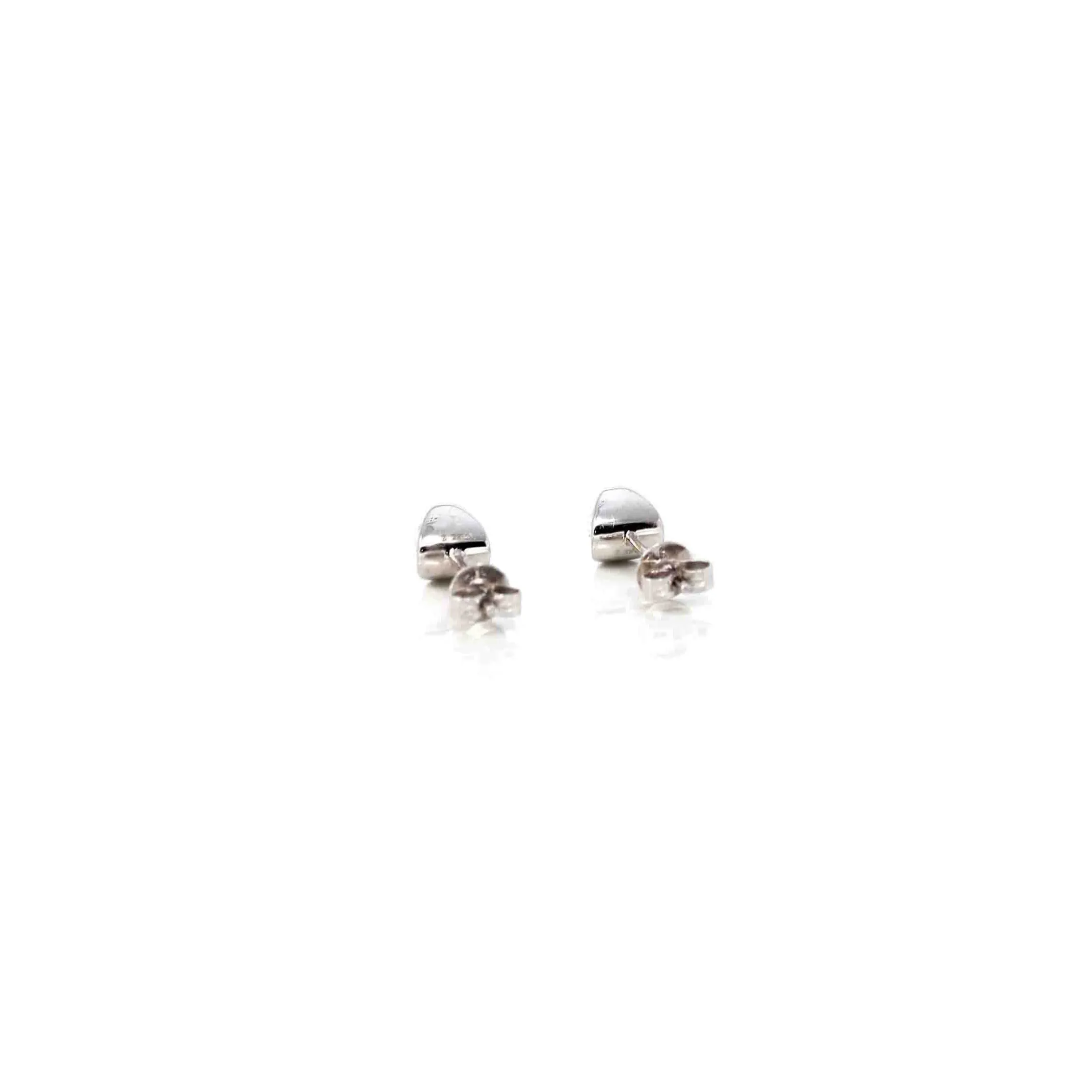 18k Classic White Gold Natural Diamond Earrings