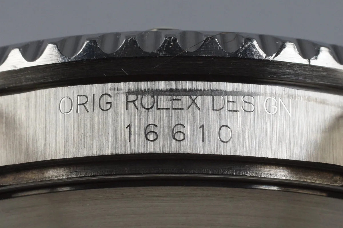 1991 Rolex Submariner 16610 with RCS Papers