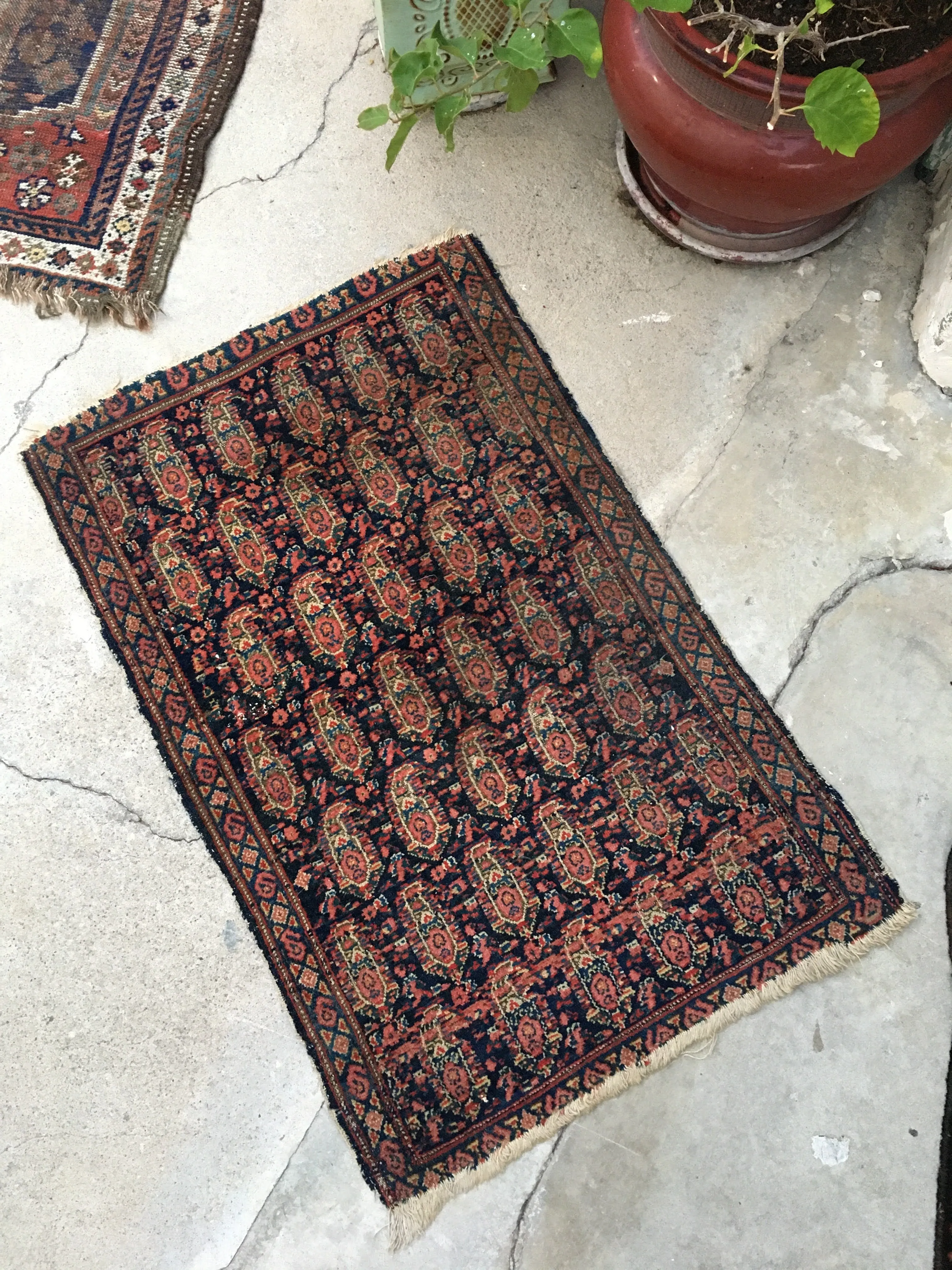 2x3 Antique Persian Senneh / 2x3 Vintage Runner