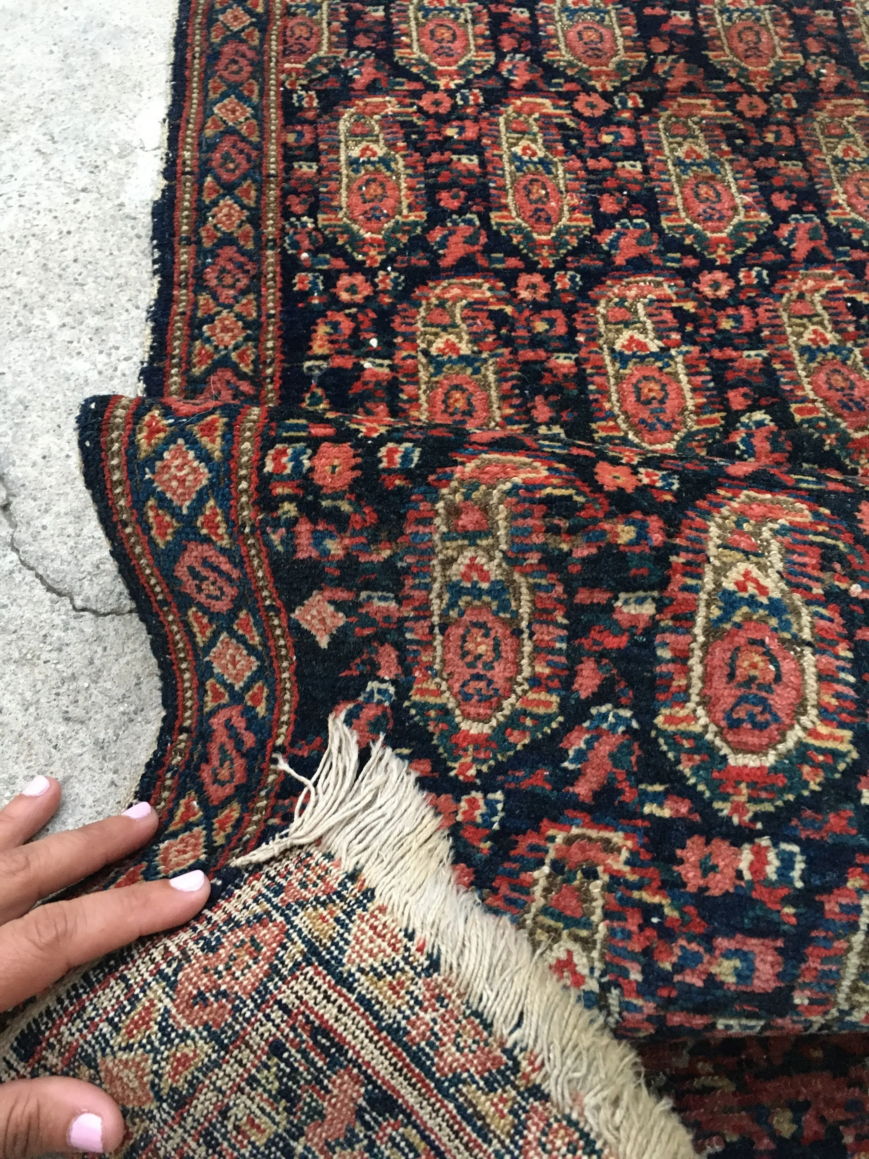 2x3 Antique Persian Senneh / 2x3 Vintage Runner
