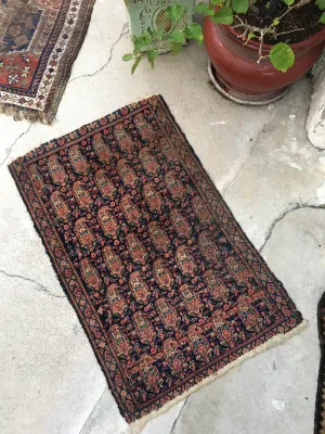 2x3 Antique Persian Senneh / 2x3 Vintage Runner