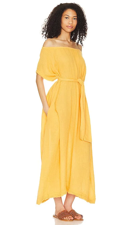 9 Seed Moonstone Belted Caftan in Orange