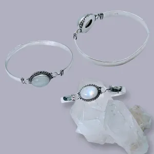 925 Sterling Silver, Rainbow Moonstone bracelet