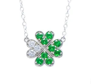 9ct Tsavorite Garnet & Diamond Pendant