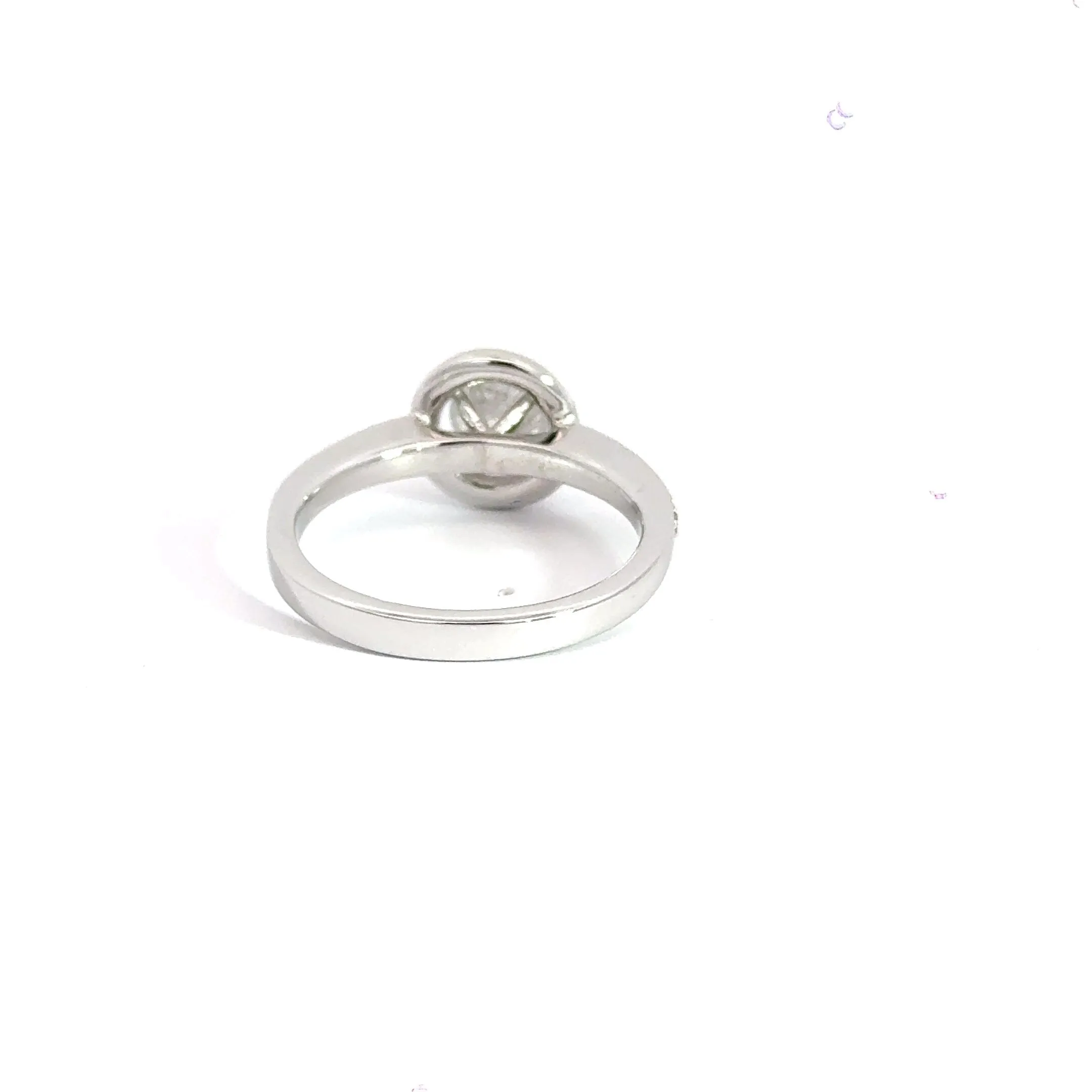 9CT White Gold Diamond Ring Halo