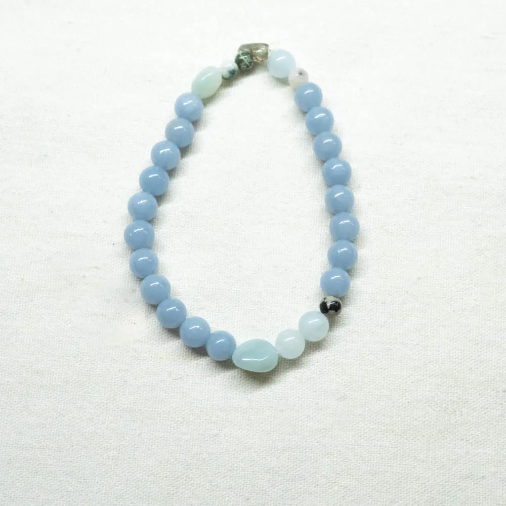 Angelite, Amazonite   Aquamarine Bracelet | Unwind
