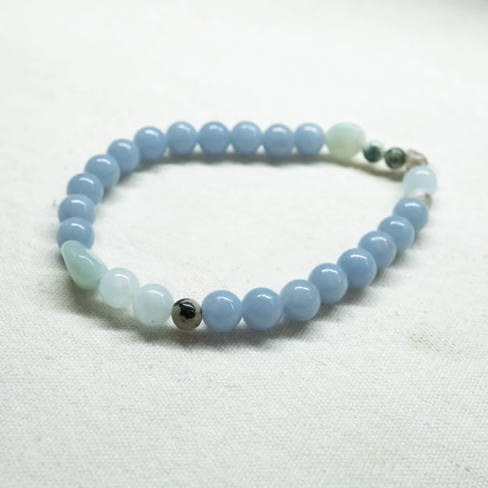 Angelite, Amazonite   Aquamarine Bracelet | Unwind