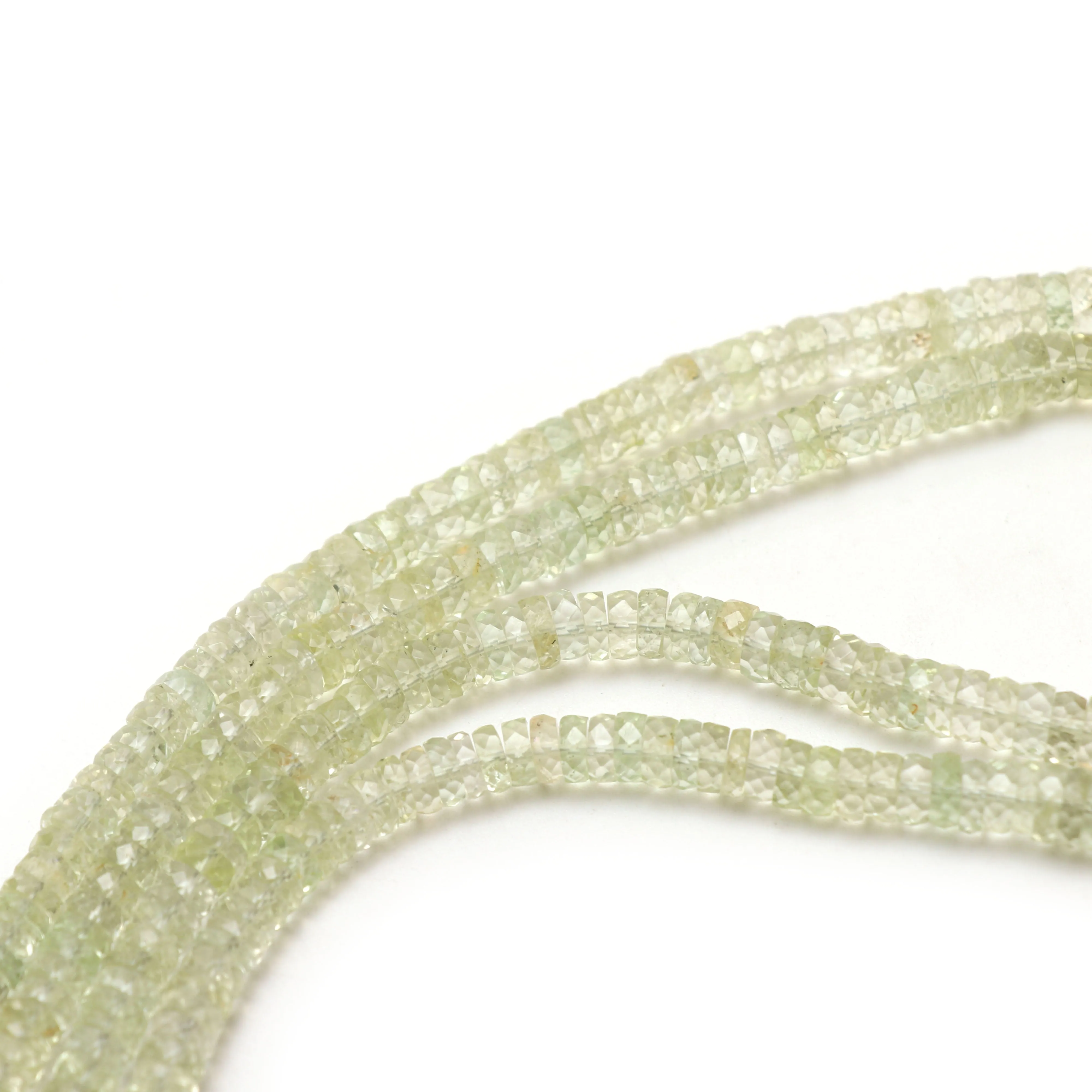 Aquamarine Faceted Tyre Beads, 5 mm to 7 mm, Aquamarine Jewelry Making Gemstone, 18 Inches Full Strand, Price Per Strand