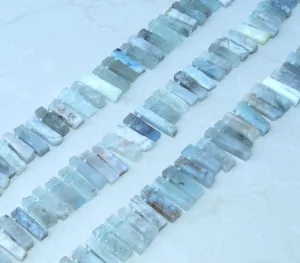 Aquamarine Slice Beads, Slab, Green, Blue, Natural Aquamarine Stone, Gemstone Beads, Aquamarine Pendant, Slightly Graduated, 15mm to 28mm S2
