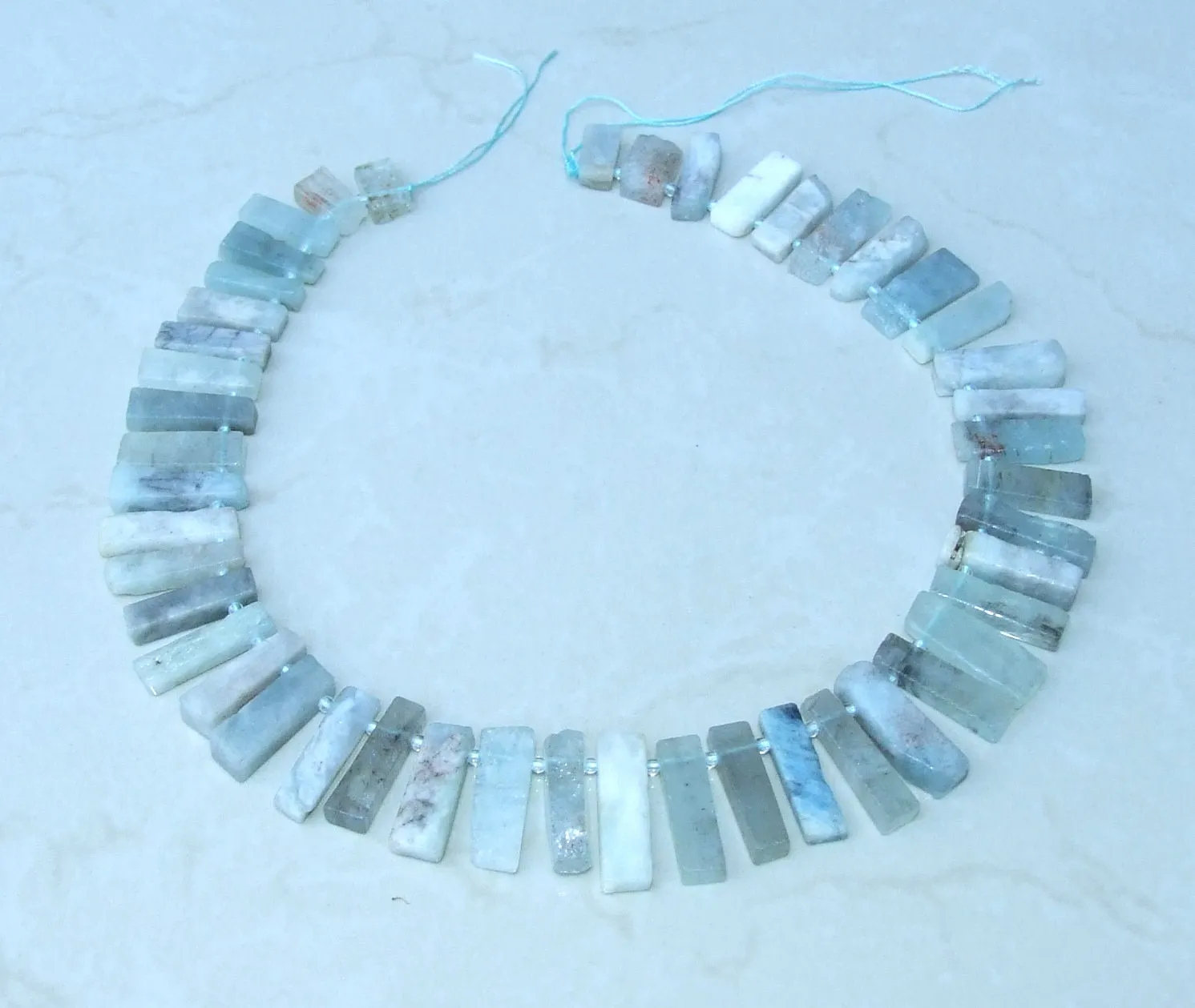 Aquamarine Slice Beads, Slab, Green, Blue, Natural Aquamarine Stone, Gemstone Beads, Aquamarine Pendant, Slightly Graduated, 15mm to 28mm S2