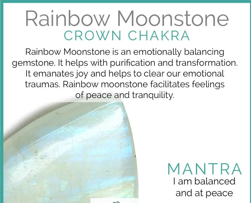 Blue Flash Labradorite & Rainbow Moonstone Stretch Bracelet