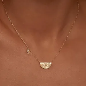 By Charlotte Lotus Birthstone Necklace January Garnet