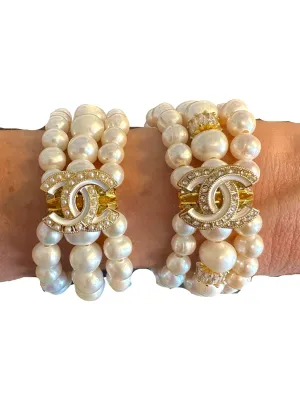 CC Cutout Pearl Button bracelet