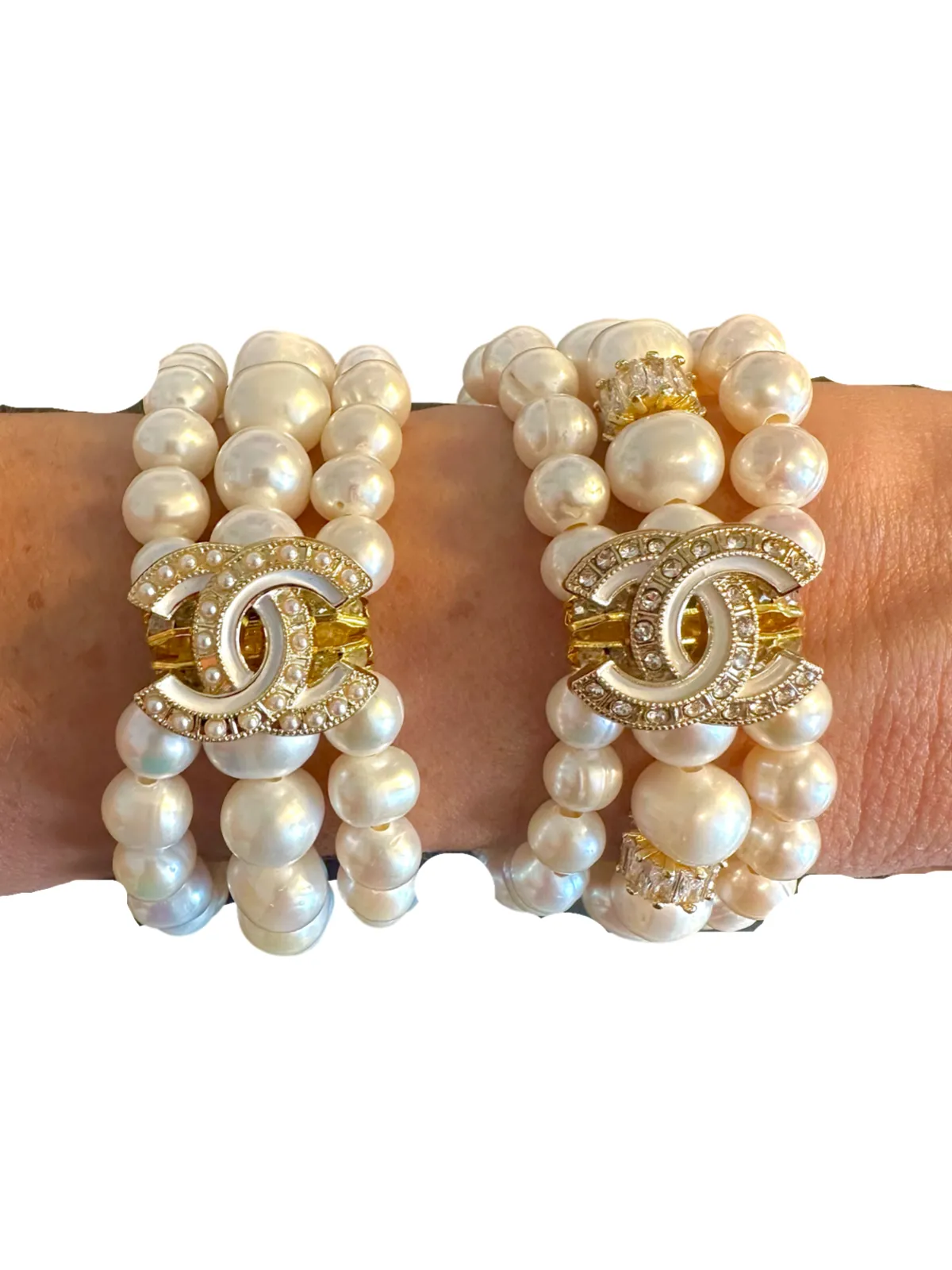 CC Cutout Pearl Button bracelet