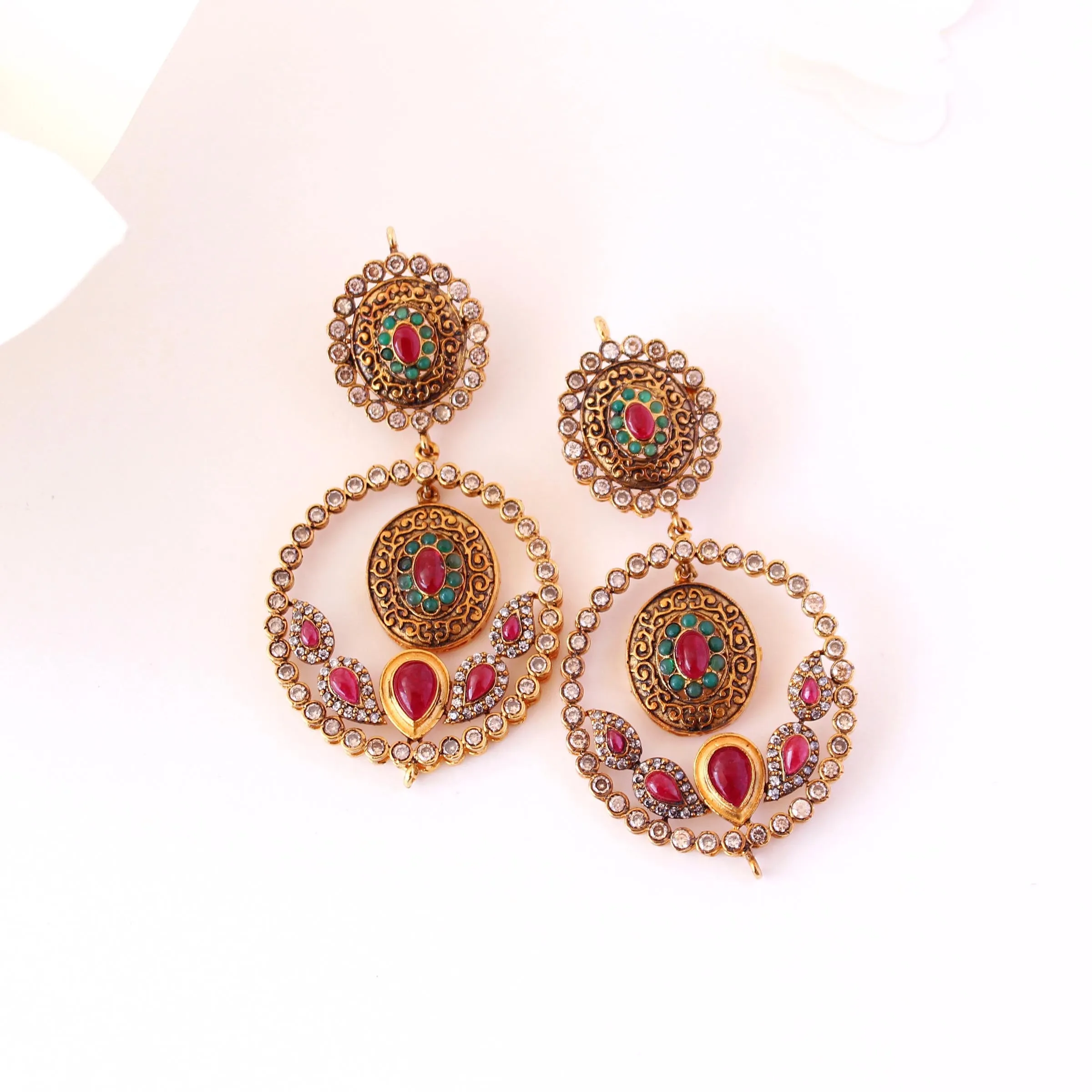 Chandbali style earrings