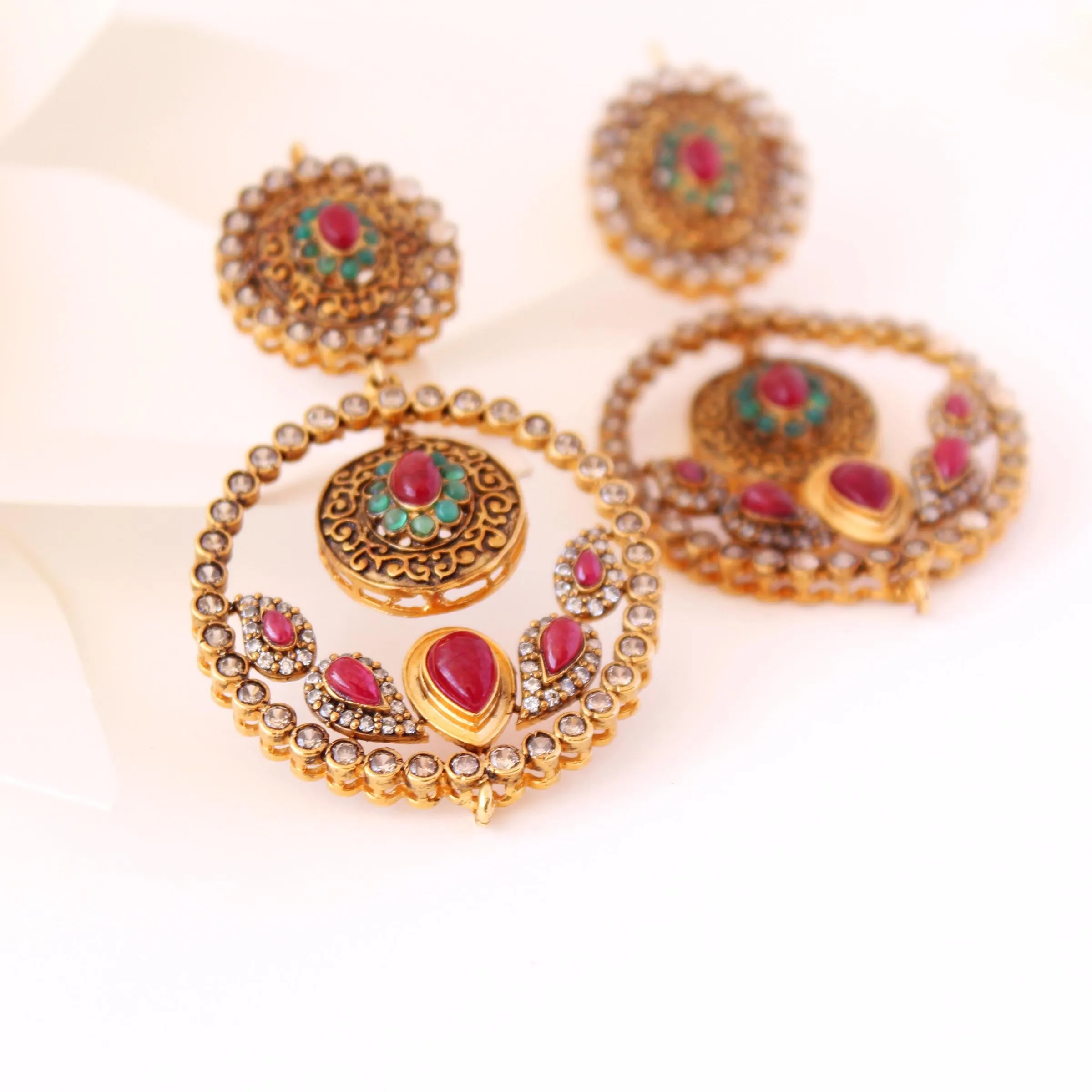 Chandbali style earrings