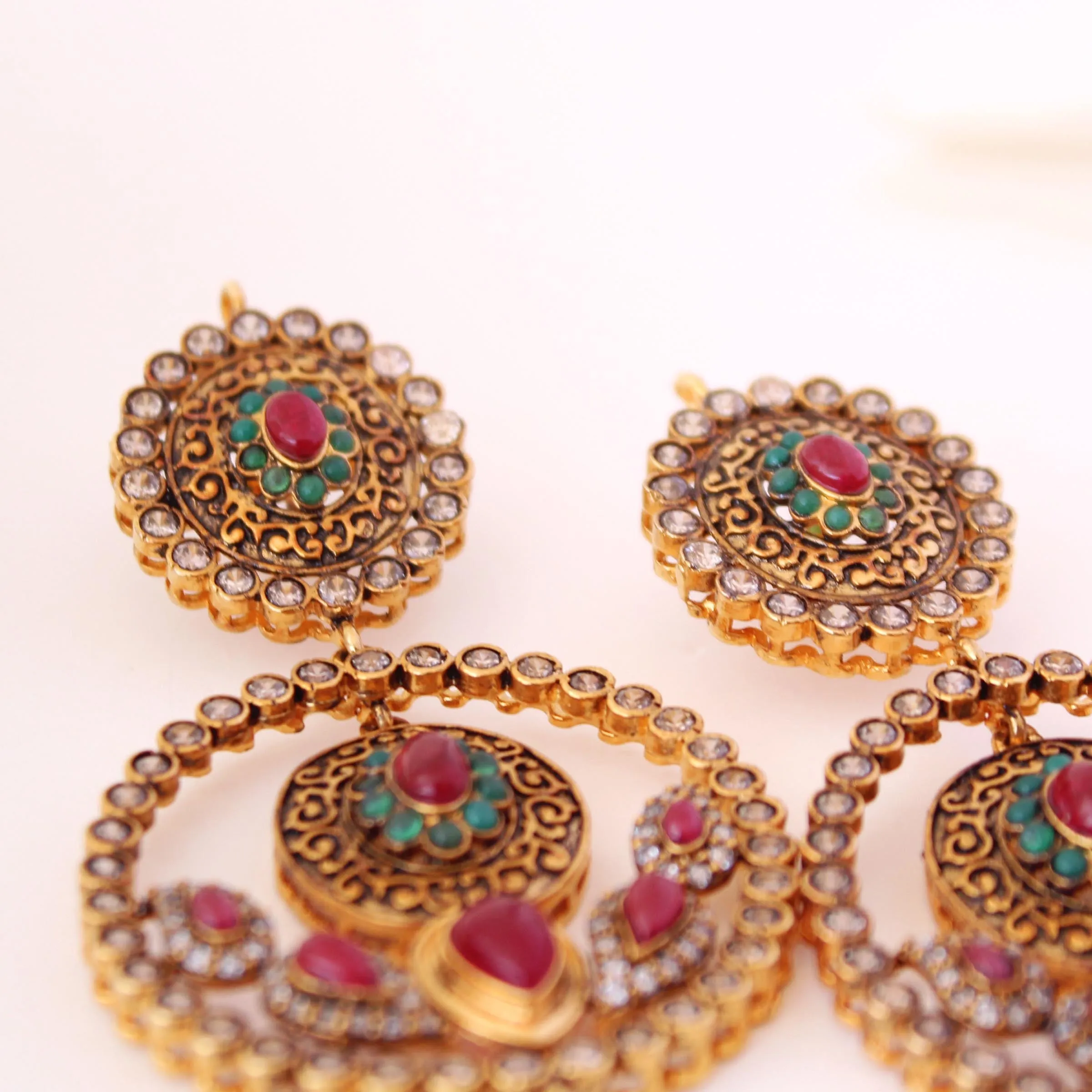 Chandbali style earrings