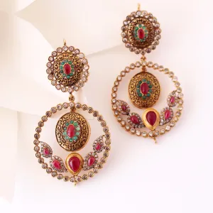 Chandbali style earrings