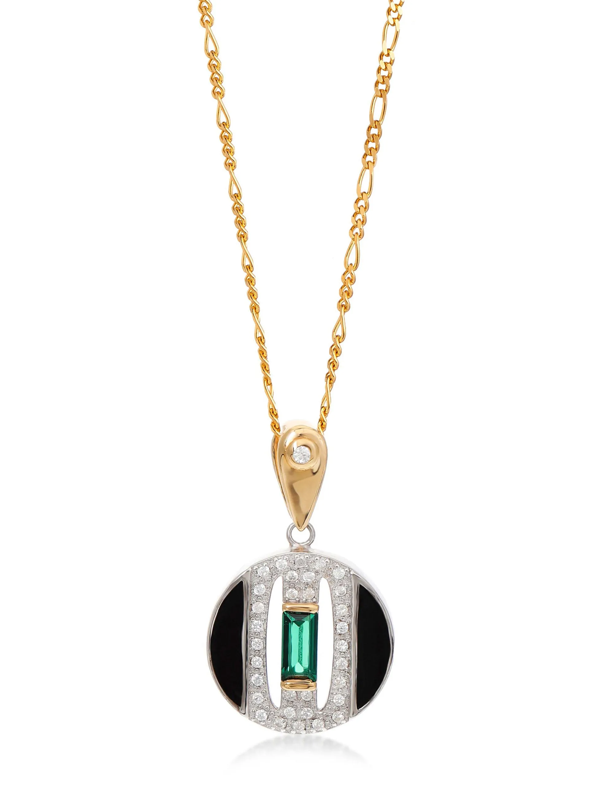Daphne necklace on figaro chain