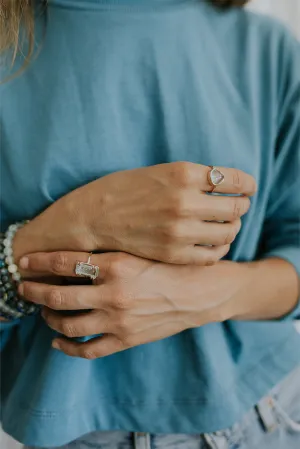 Dew Drop Ring - Aquamarine