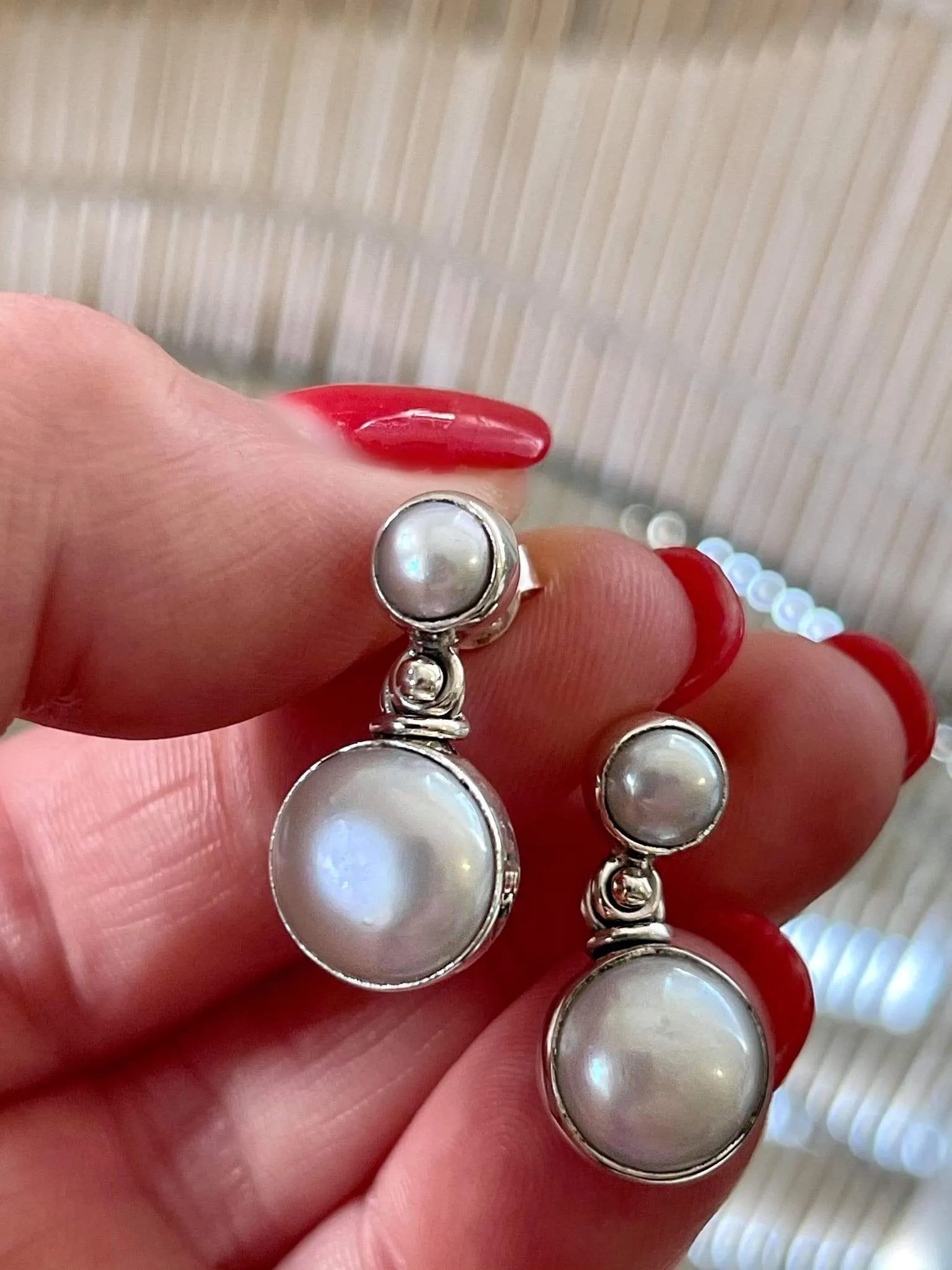 Double Pearl Studs