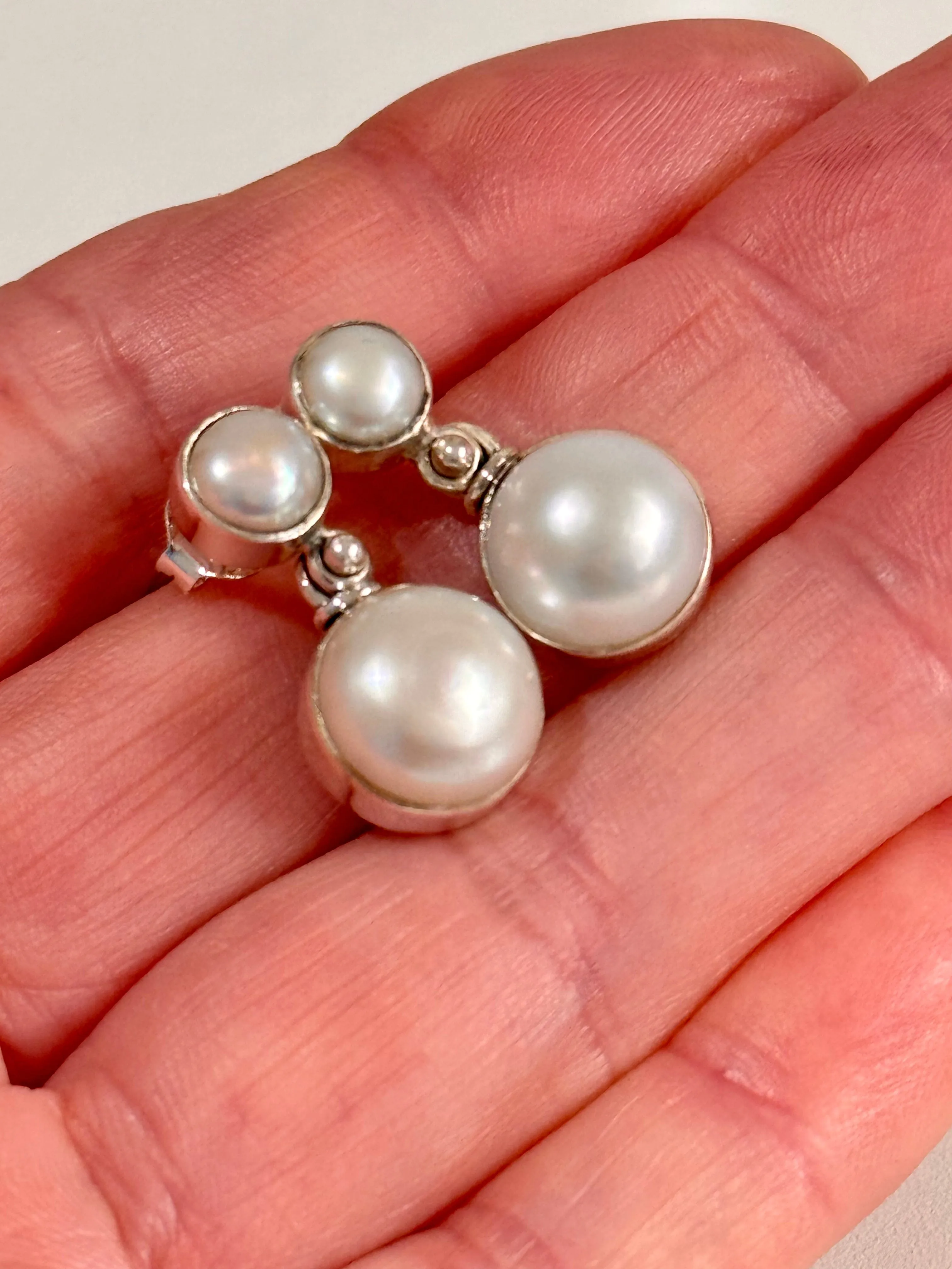 Double Pearl Studs
