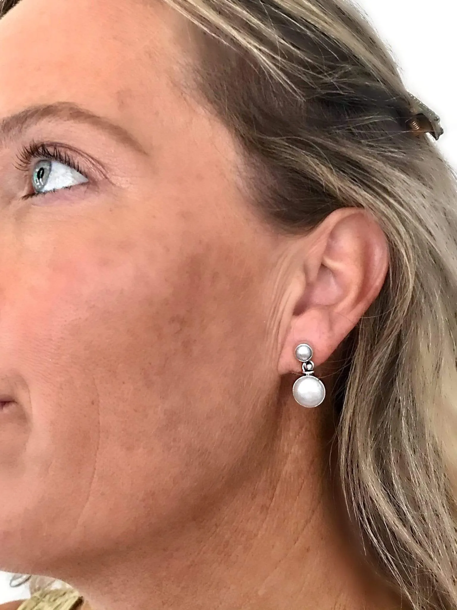 Double Pearl Studs