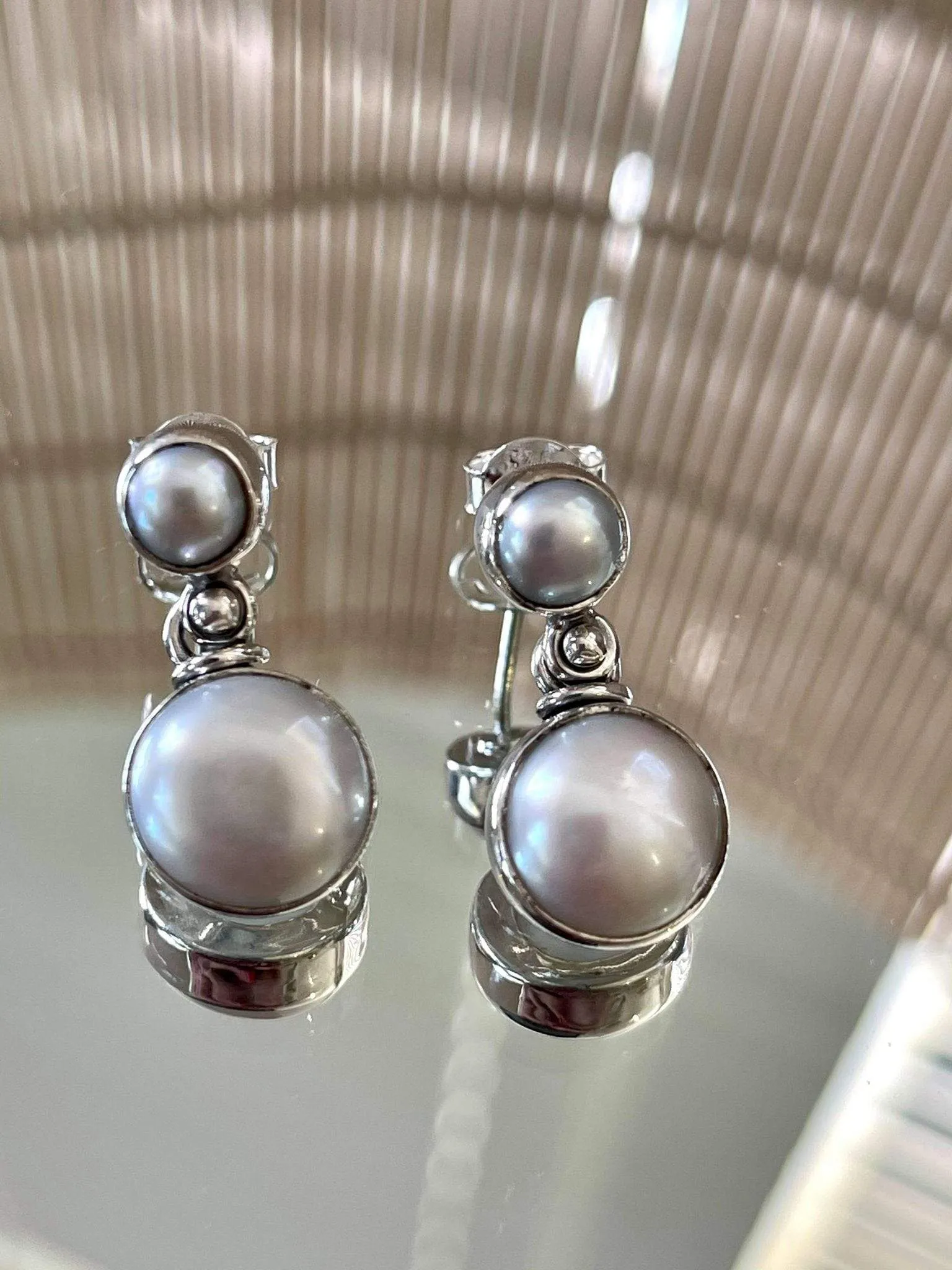 Double Pearl Studs