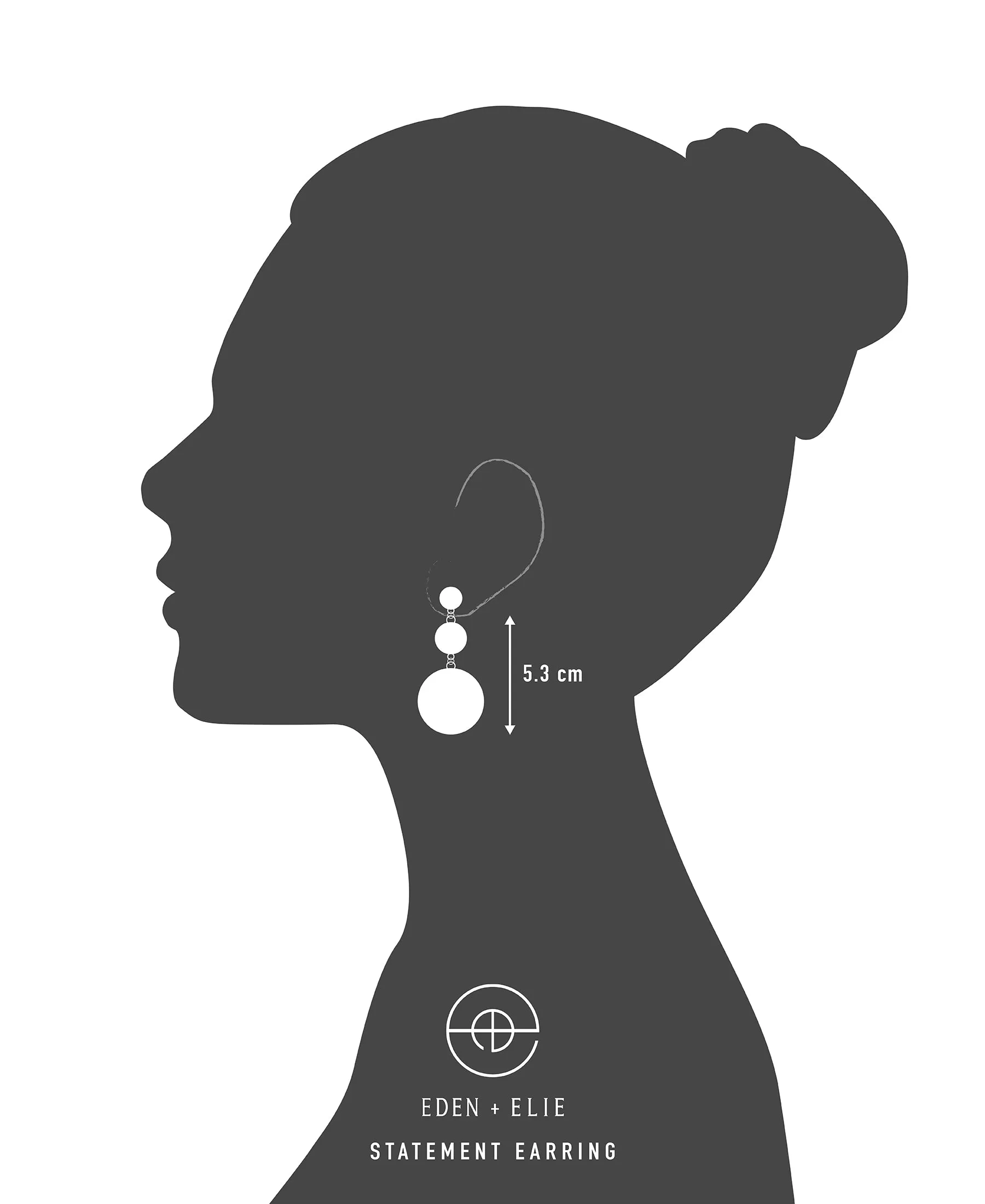 EDEN   ELIE Luxe triple circle statement drop earrings - jade