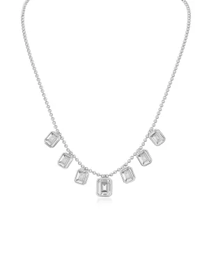 Emerald Bezel set Necklace