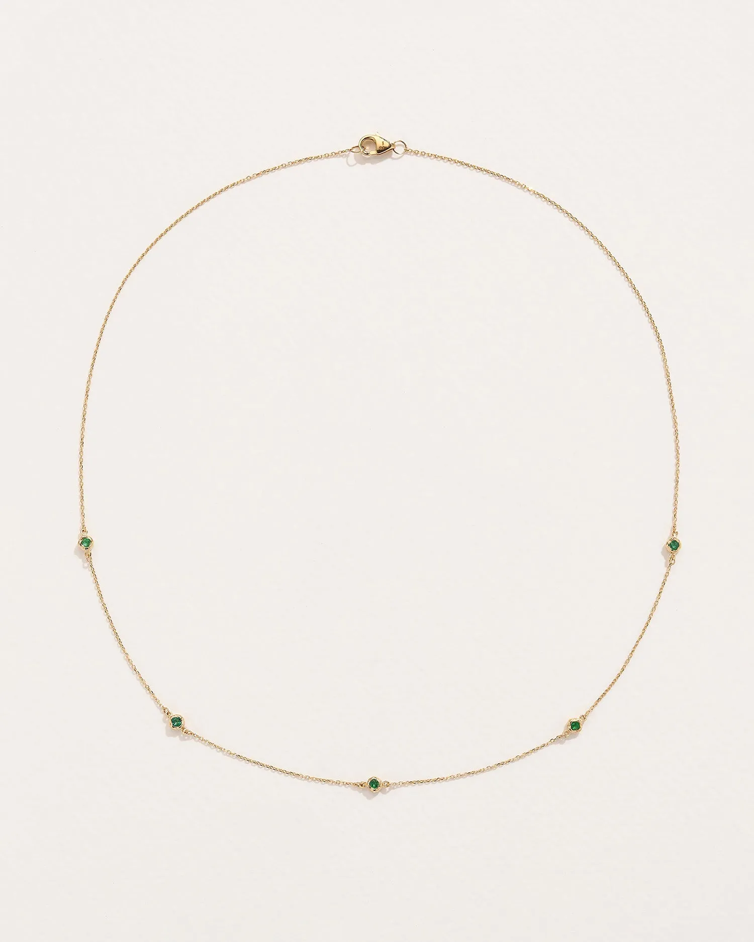 Emerald Station Necklace
