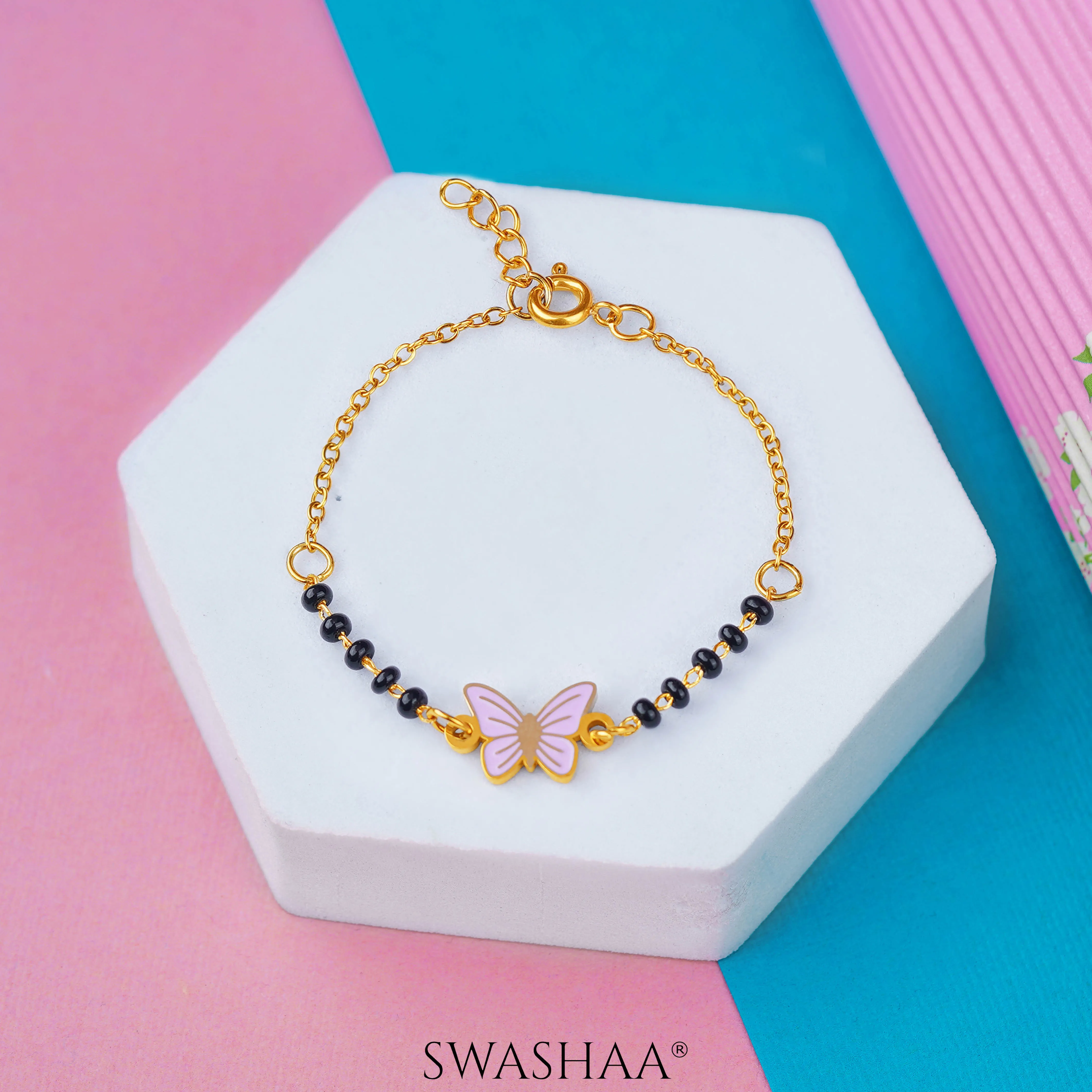Flutter Grace 18K Gold Plated Kid's Nazariya Bracelet