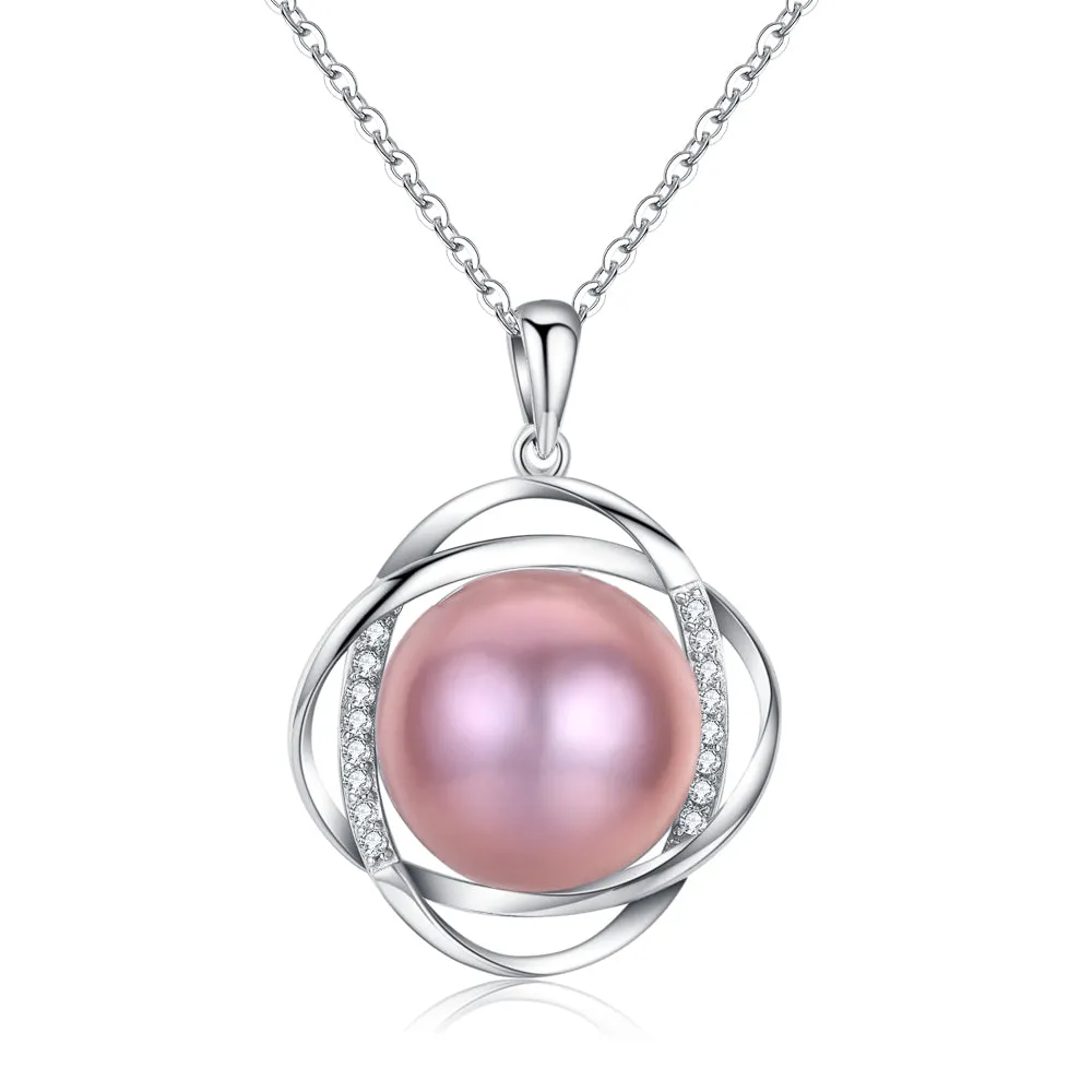 Frozen Sphere Pearl Necklace