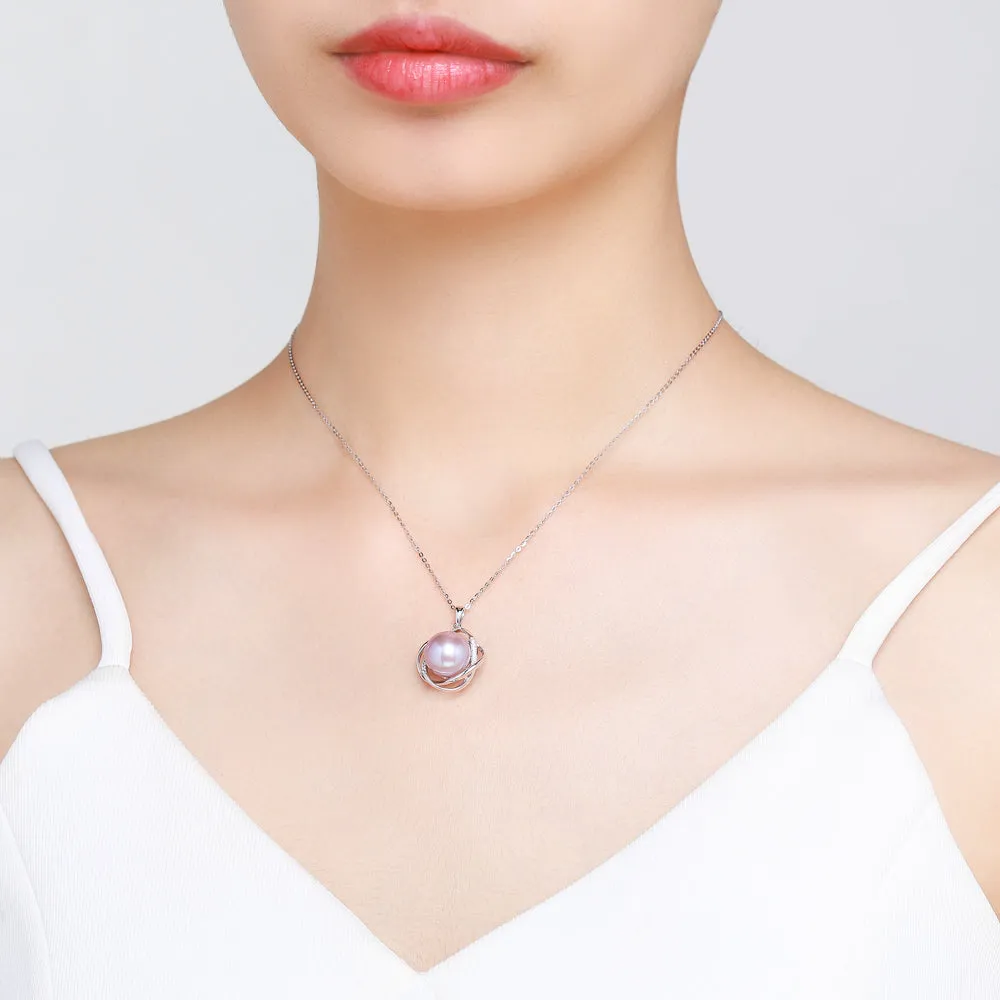 Frozen Sphere Pearl Necklace