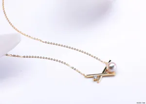 G14K XOXO Pearl Necklace