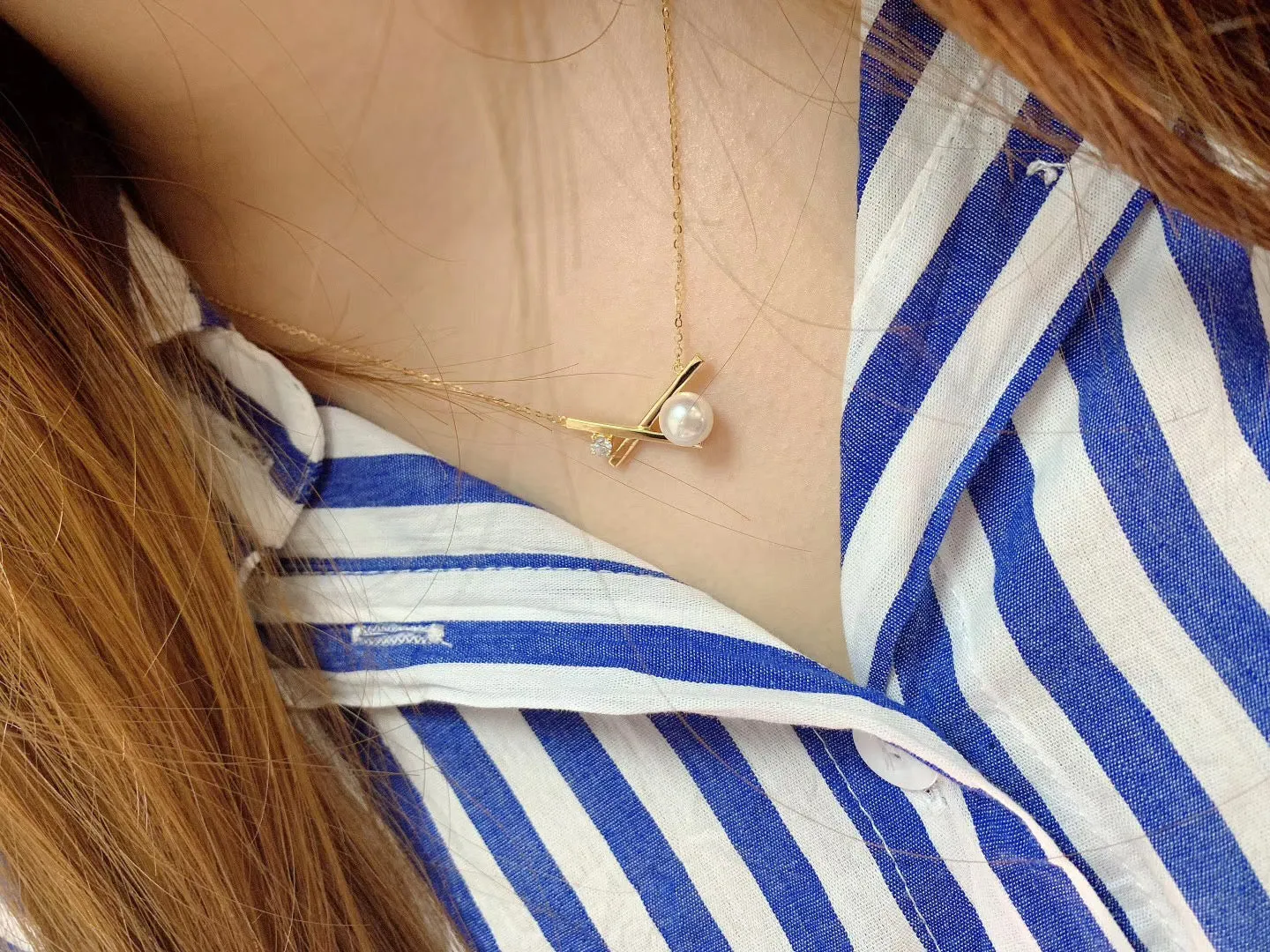 G14K XOXO Pearl Necklace