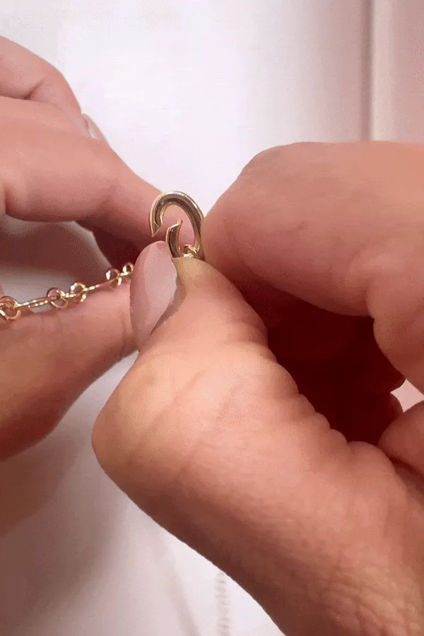 Gold Birthstone Charm - March/Aquamarine