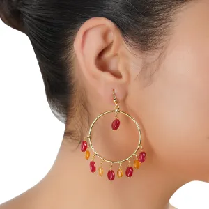 Gold Plated Balan Jade Hoops