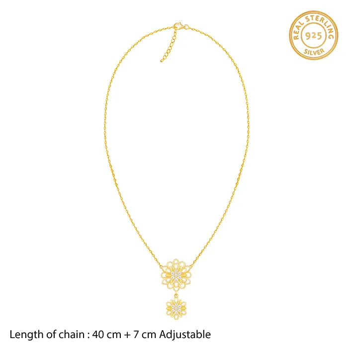 Golden Blooming Flower Necklace