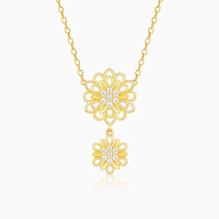 Golden Blooming Flower Necklace