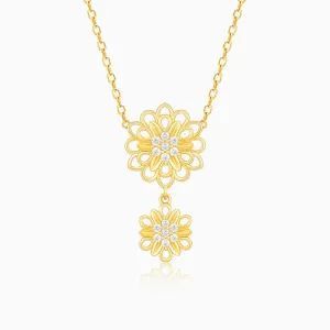 Golden Blooming Flower Necklace