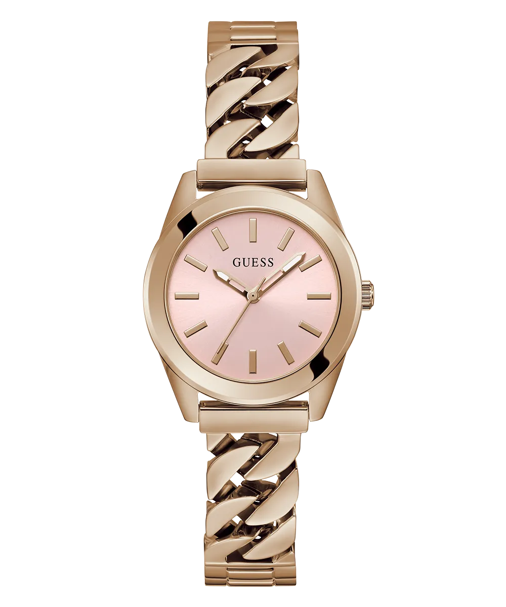 GUESS Ladies Rose Gold Tone Analog Watch