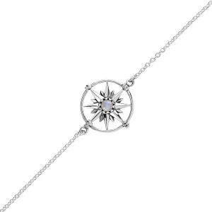 Guiding Light Compass Moonstone Bracelet