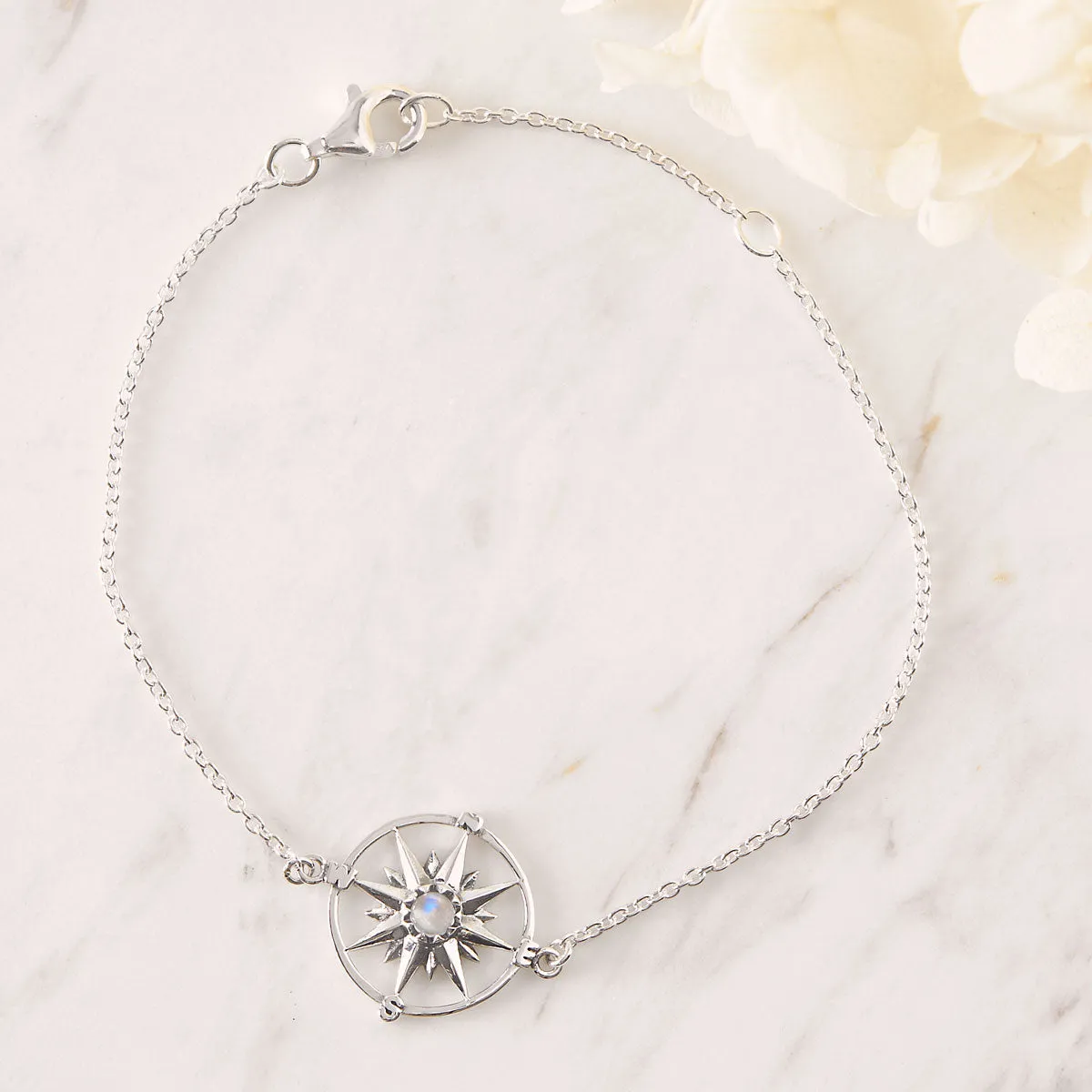 Guiding Light Compass Moonstone Bracelet