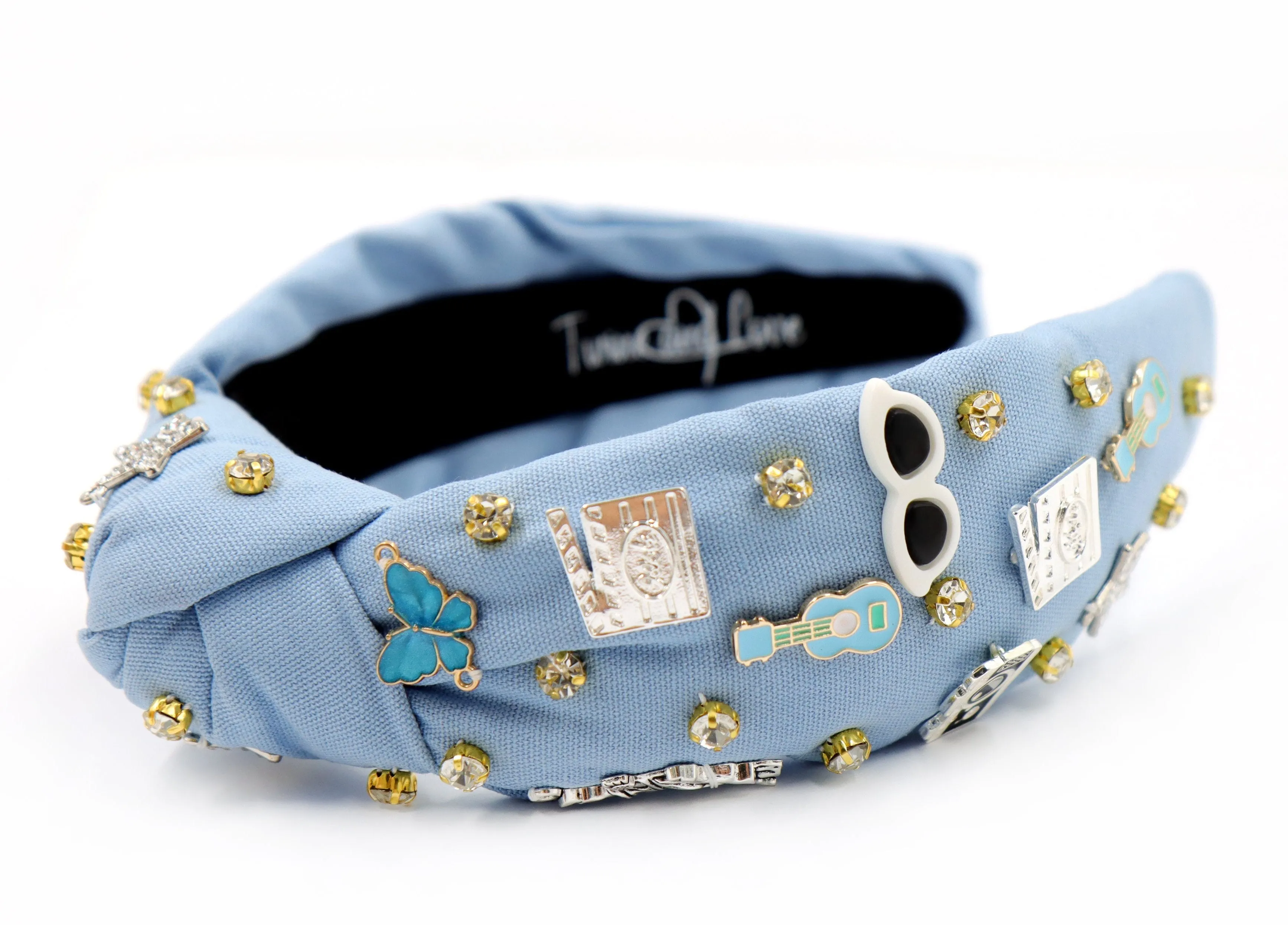 Hand Sewn 1989 Jeweled Knot Headband