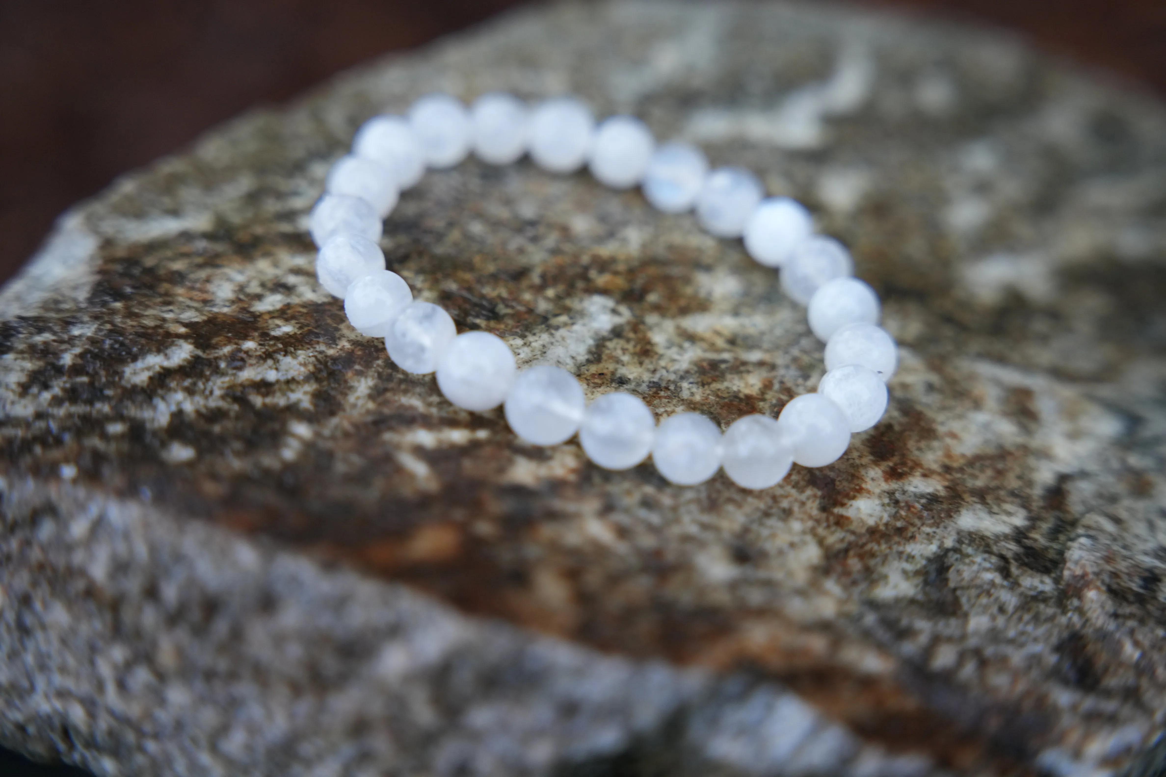 Handmade Rainbow Moonstone Bracelet 8mm Beads, Boho Jewelry, Healing Crystal Bracelet, Genuine Gemstone, Spiritual Gift