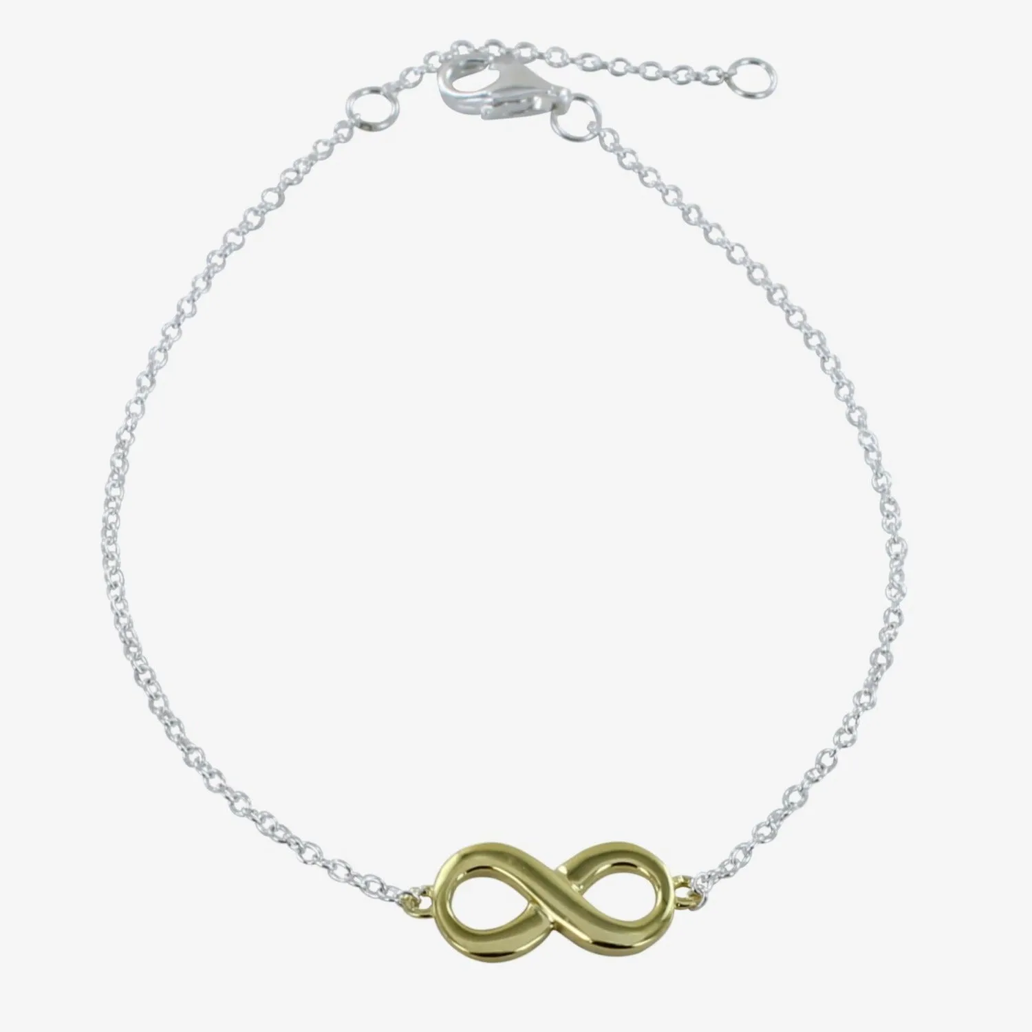 Infinity Sterling Silver Adjustable Bracelet